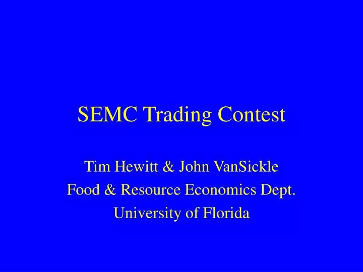 semc trading contest