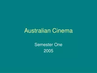 Australian Cinema