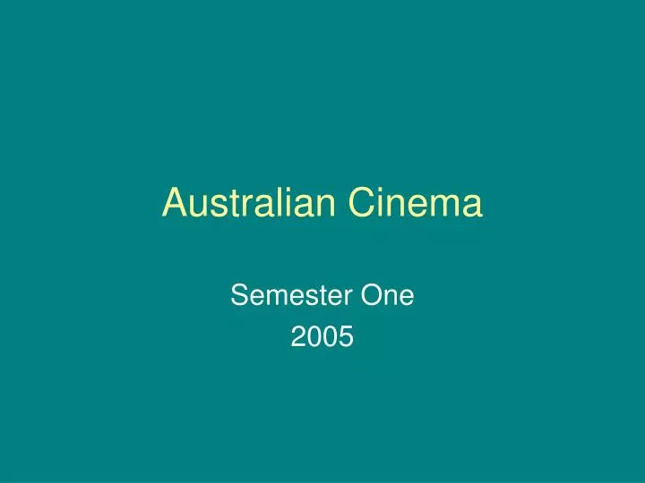 australian cinema