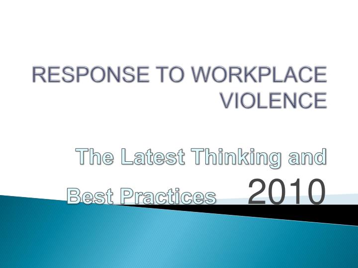 response to workplace violence