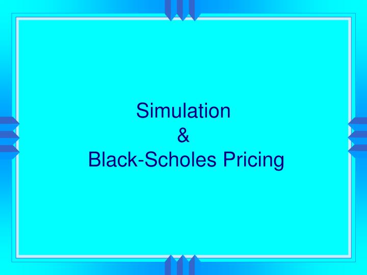 simulation black scholes pricing
