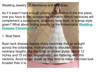 Wedding Jewelry - 5 Necklaces and Necklines