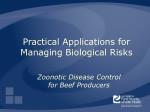 Practical Applications for Managing Biological Risks - slide 1