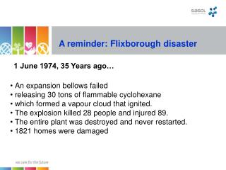 A reminder: Flixborough disaster