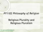 PY1102 Philosophy of Religion - slide 1
