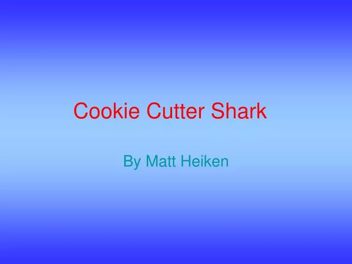 cookie cutter shark