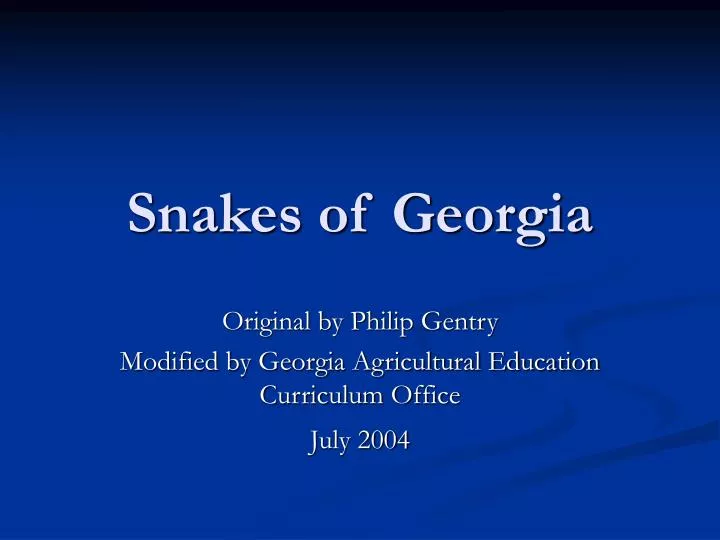 snakes of georgia