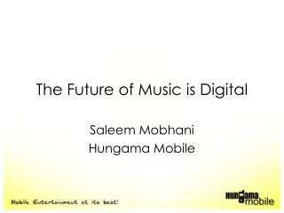 The Future of Music is Digital