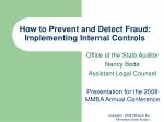 How to Prevent and Detect Fraud: Implementing Internal Controls - slide 1