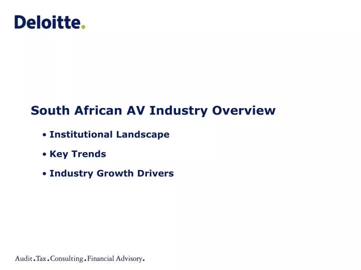 south african av industry overview