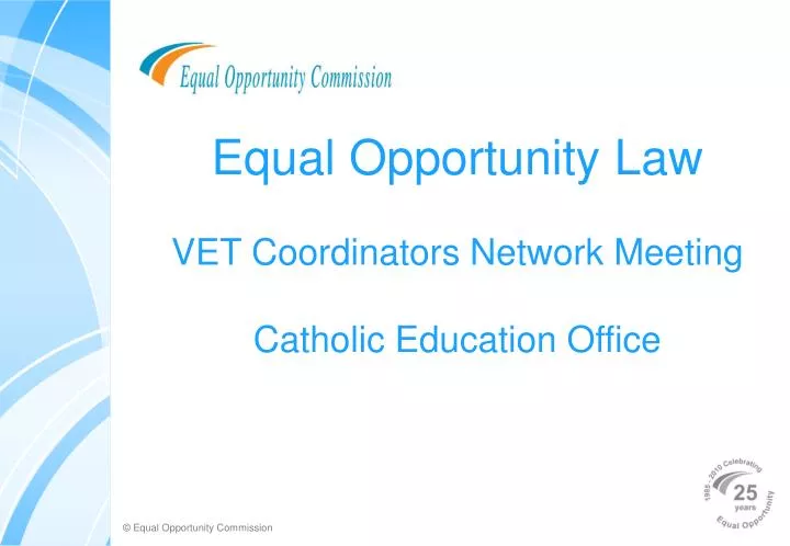 equal opportunity law vet coordinators network meeting catholic education office