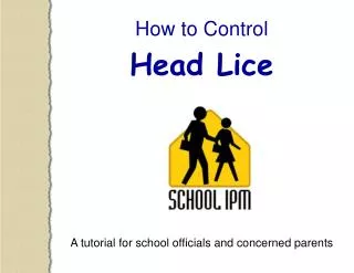 A tutorial for school officials and concerned parents