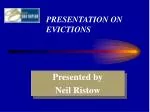 PRESENTATION ON EVICTIONS - slide 1