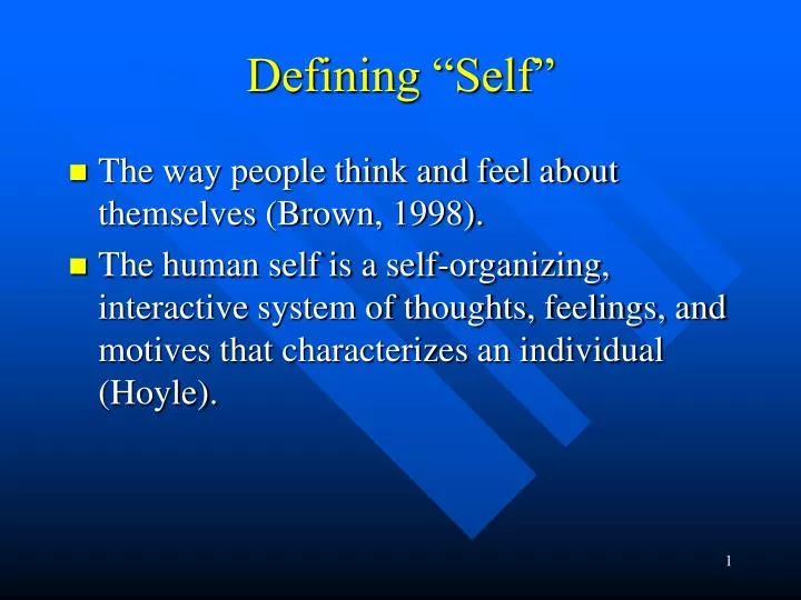 defining self