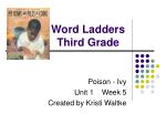 Word Ladders Third Grade - slide 1