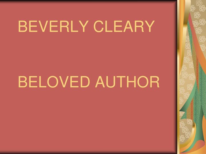 beverly cleary beloved author