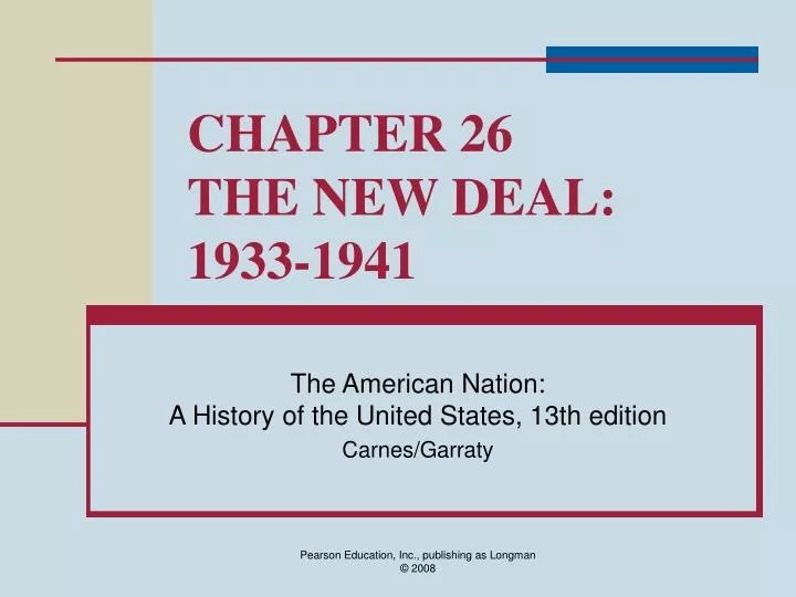 chapter 26 the new deal 1933 1941