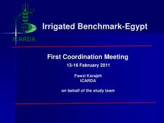 Fawzi Karajeh ICARDA on behalf of the study team