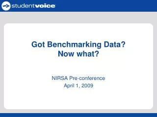 Got Benchmarking Data? Now what?