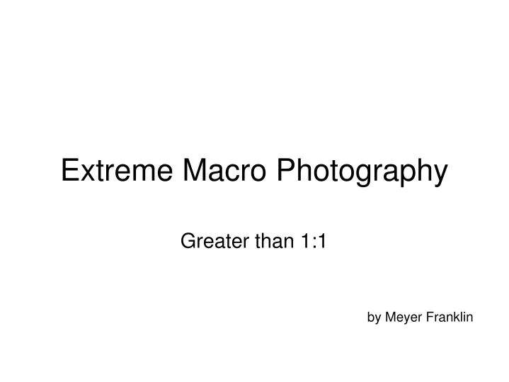 extreme macro photography