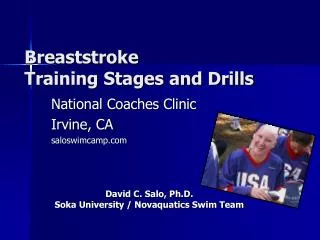 Breaststroke Training Stages and Drills