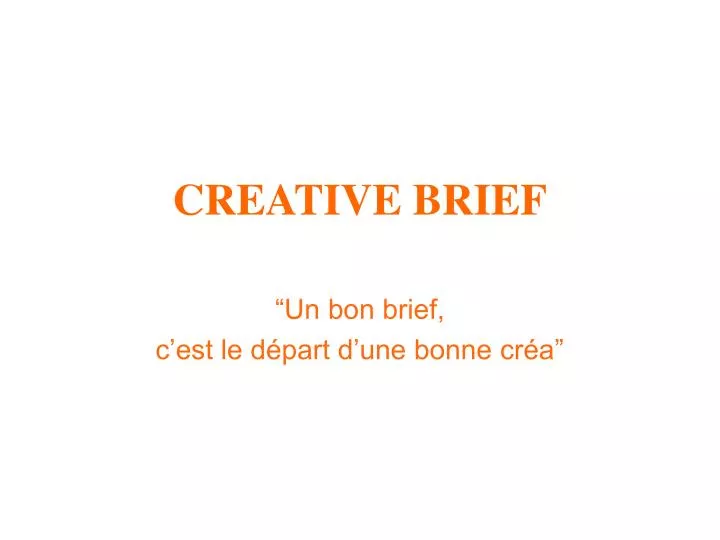 creative brief