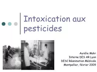 Intoxication aux pesticides