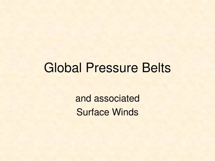 global pressure belts