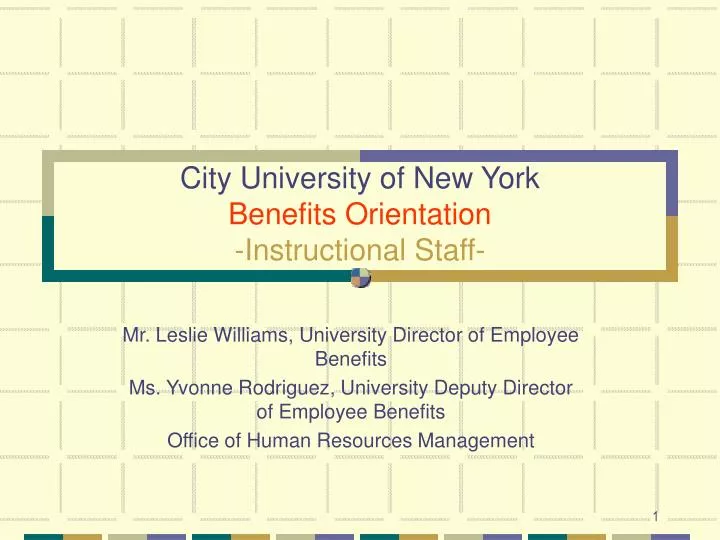 city university of new york benefits orientation instructional staff