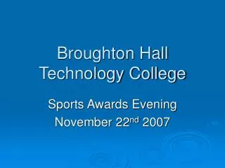 Broughton Hall Technology College