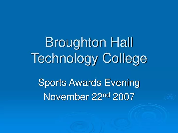 broughton hall technology college