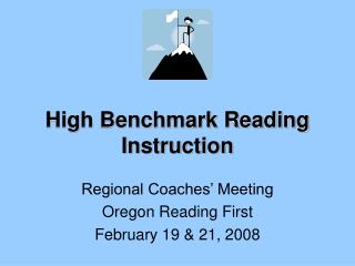 High Benchmark Reading Instruction