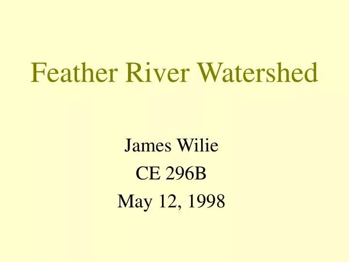 feather river watershed