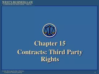 Chapter 15 Contracts: Third Party Rights
