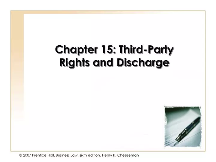 chapter 15 third party rights and discharge