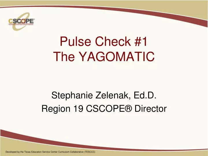 pulse check 1 the yagomatic