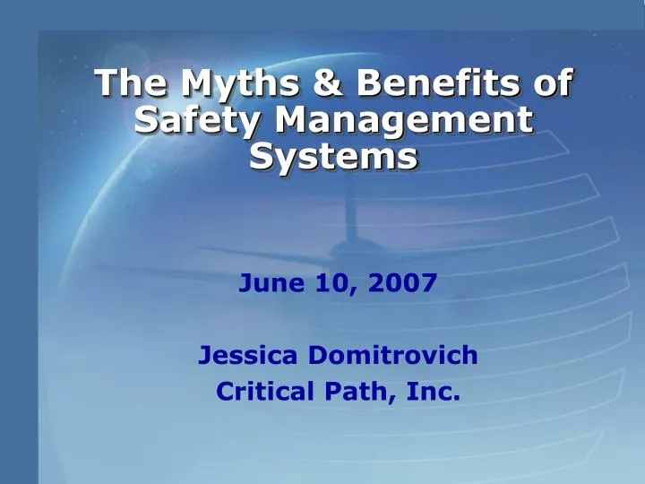 the myths benefits of safety management systems