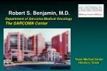 Robert S. Benjamin, M.D. - slide 1