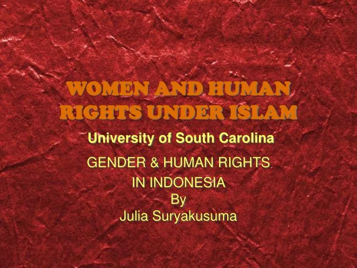 women and human rights under islam university of south carolina