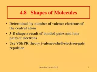 4.8 Shapes of Molecules