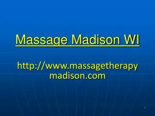 Massage Madison WI
