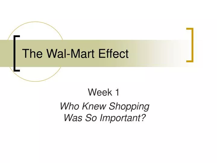 the wal mart effect