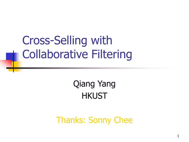 cross selling with collaborative filtering