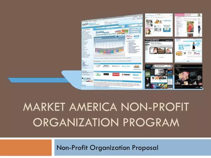 market america non profit organization program