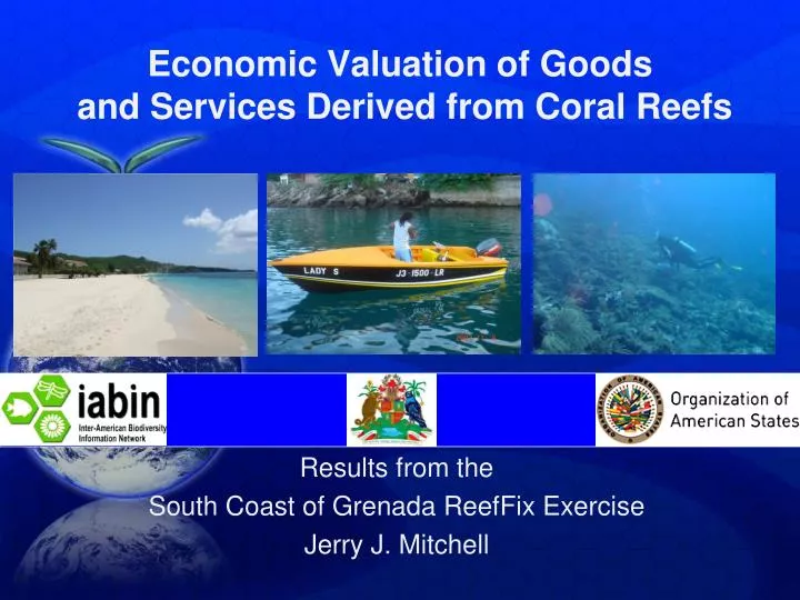 economic valuation of goods and services derived from coral reefs