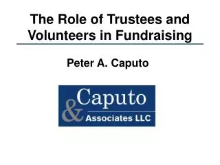 The Role of Trustees and Volunteers in Fundraising