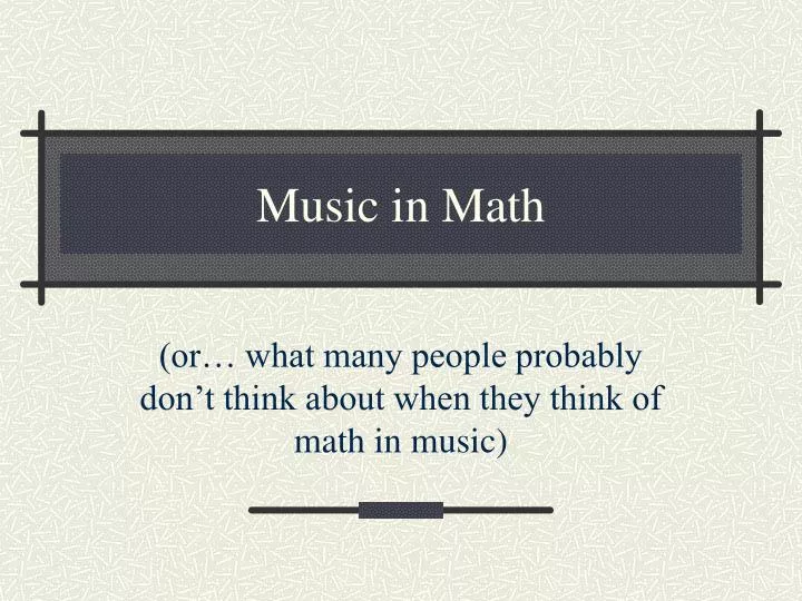 music in math