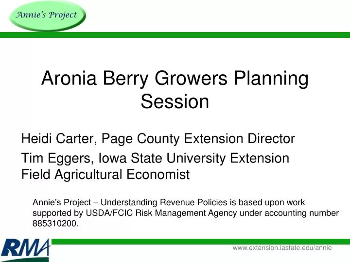 aronia berry growers planning session