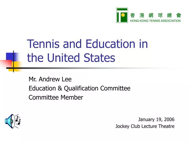 tennis and education in the united states