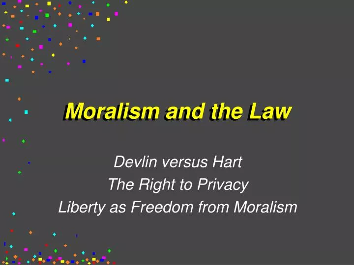 moralism and the law